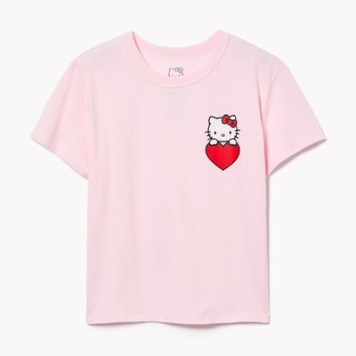 T-shirt court Hello Kitty - Rose