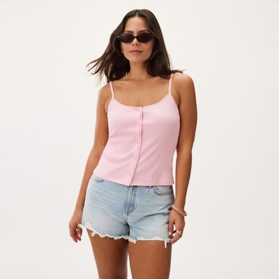 Joe Fresh Cami côtelé en dentelle 1 ea, 19,00 $/1ch