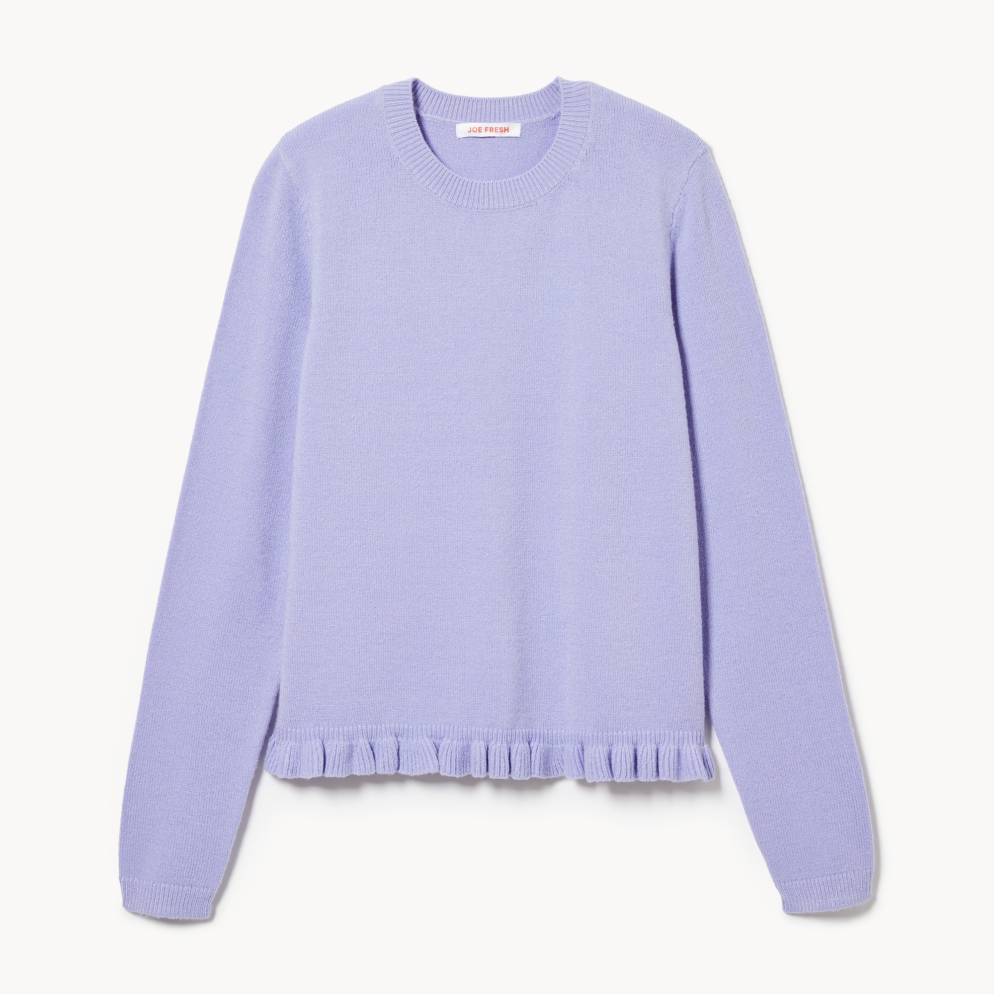 Ruffled Hem Sweater in Lavender from Joe Fresh