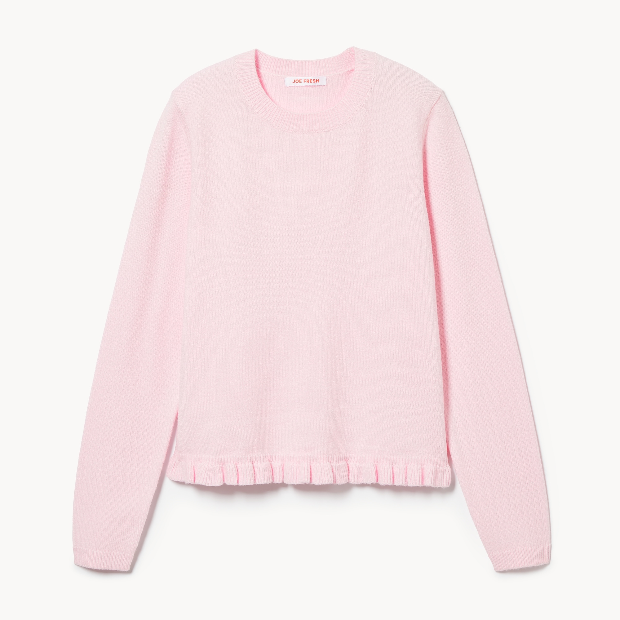 Chandail en tricot avec ourlet à volants