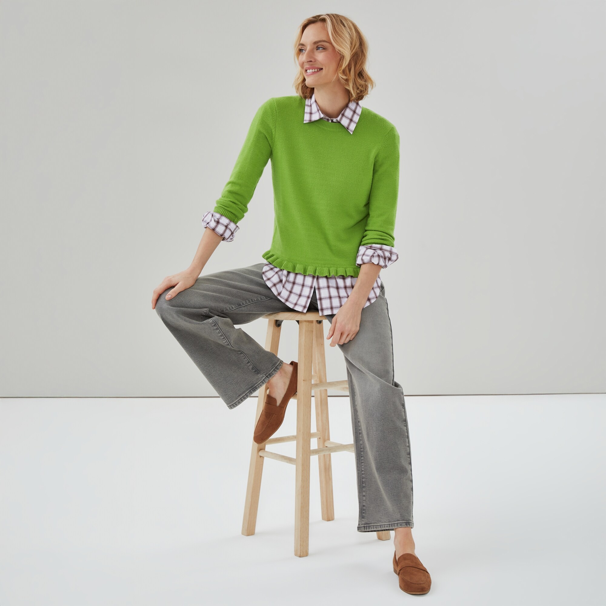 Ruffled Hem Sweater
