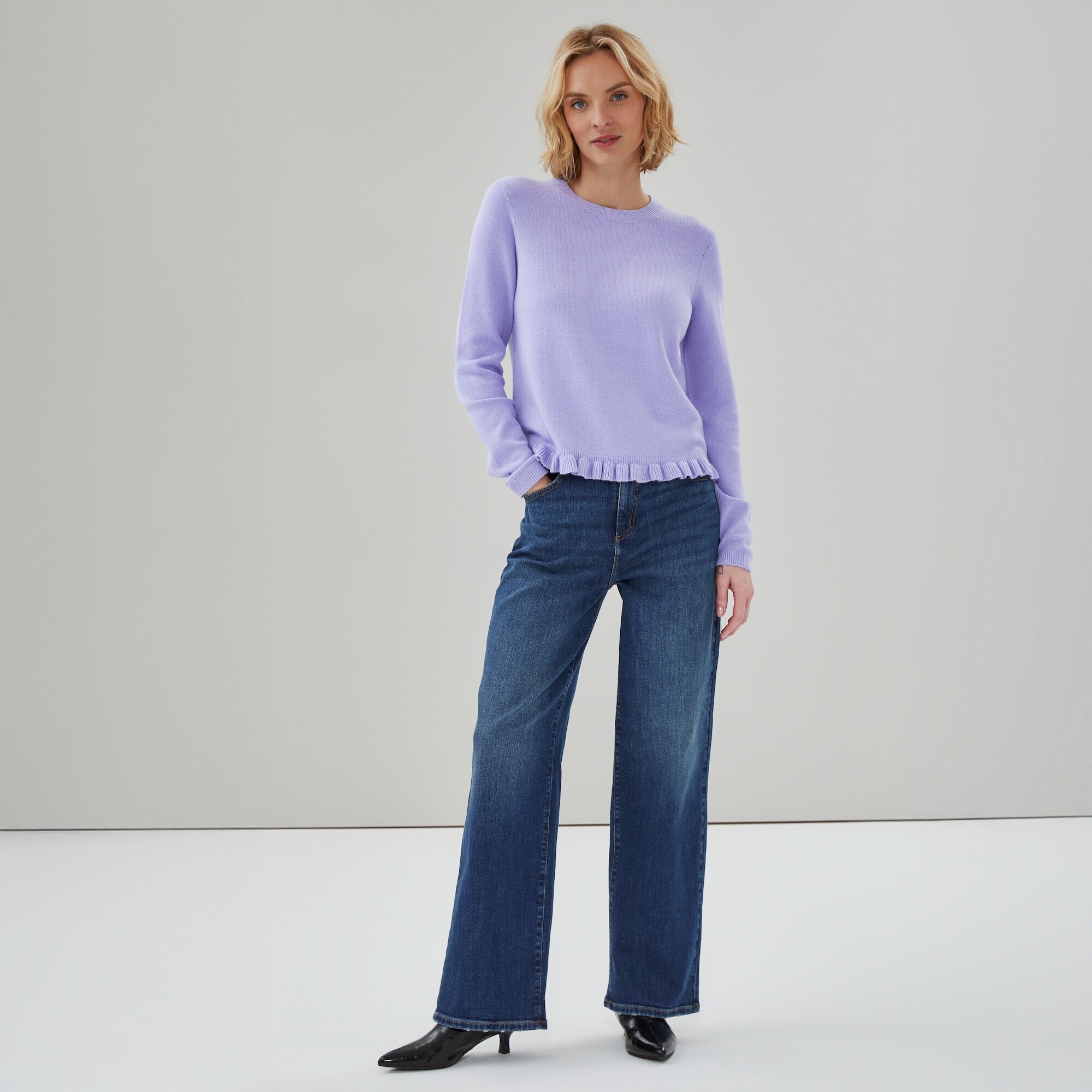 Ruffled Hem Sweater