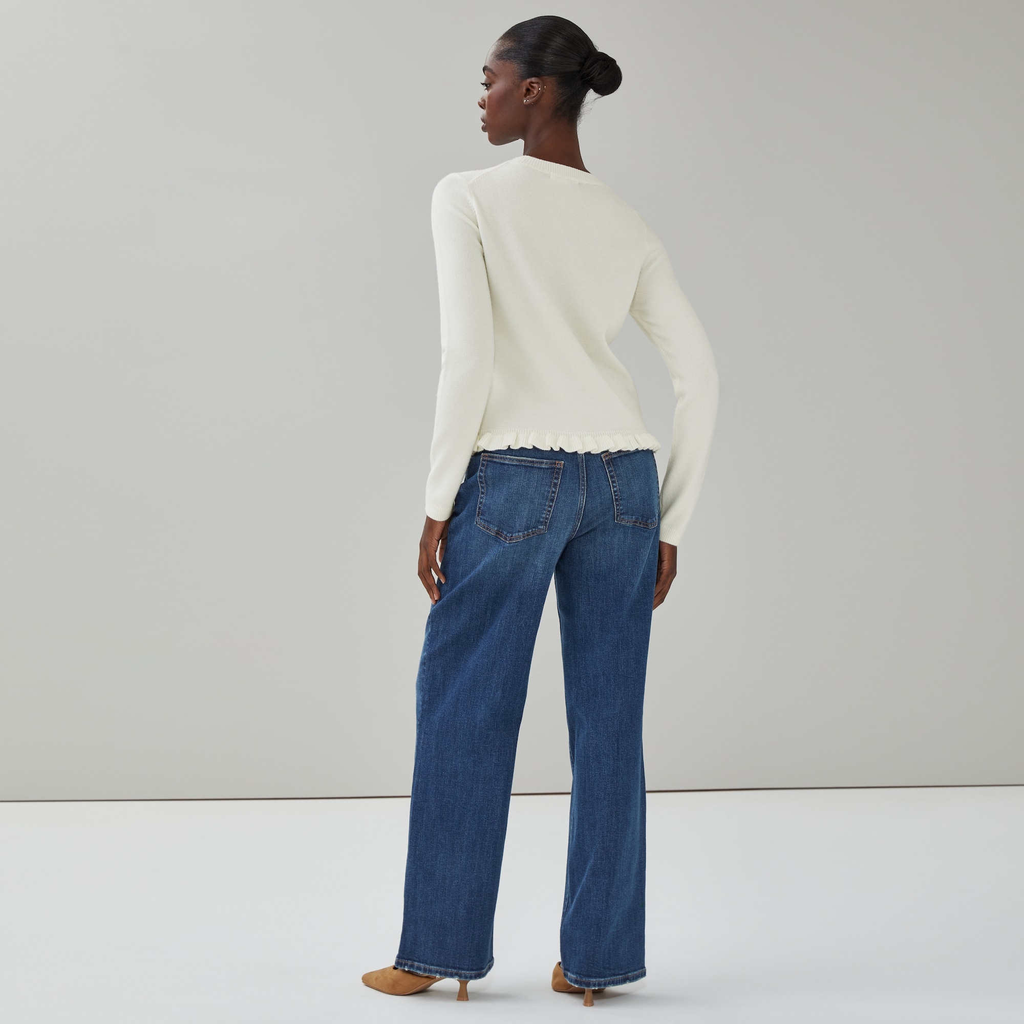 Ruffled Hem Sweater