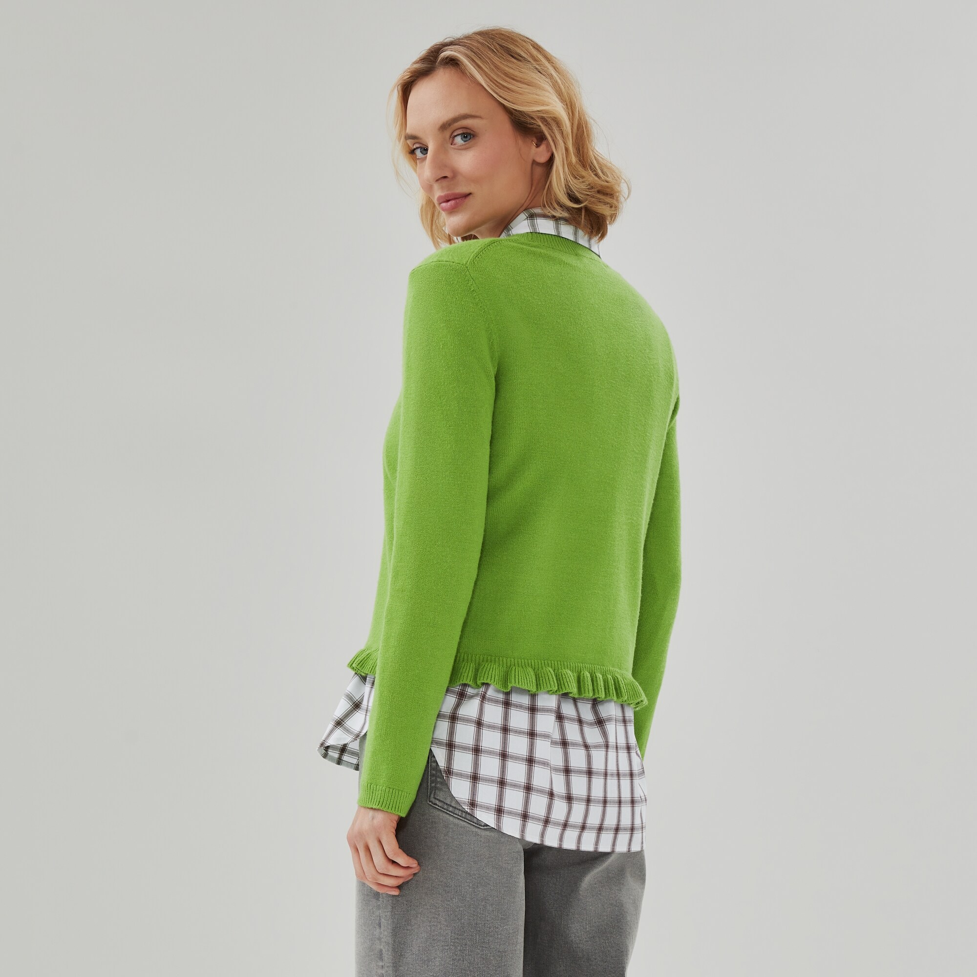 Ruffled Hem Sweater