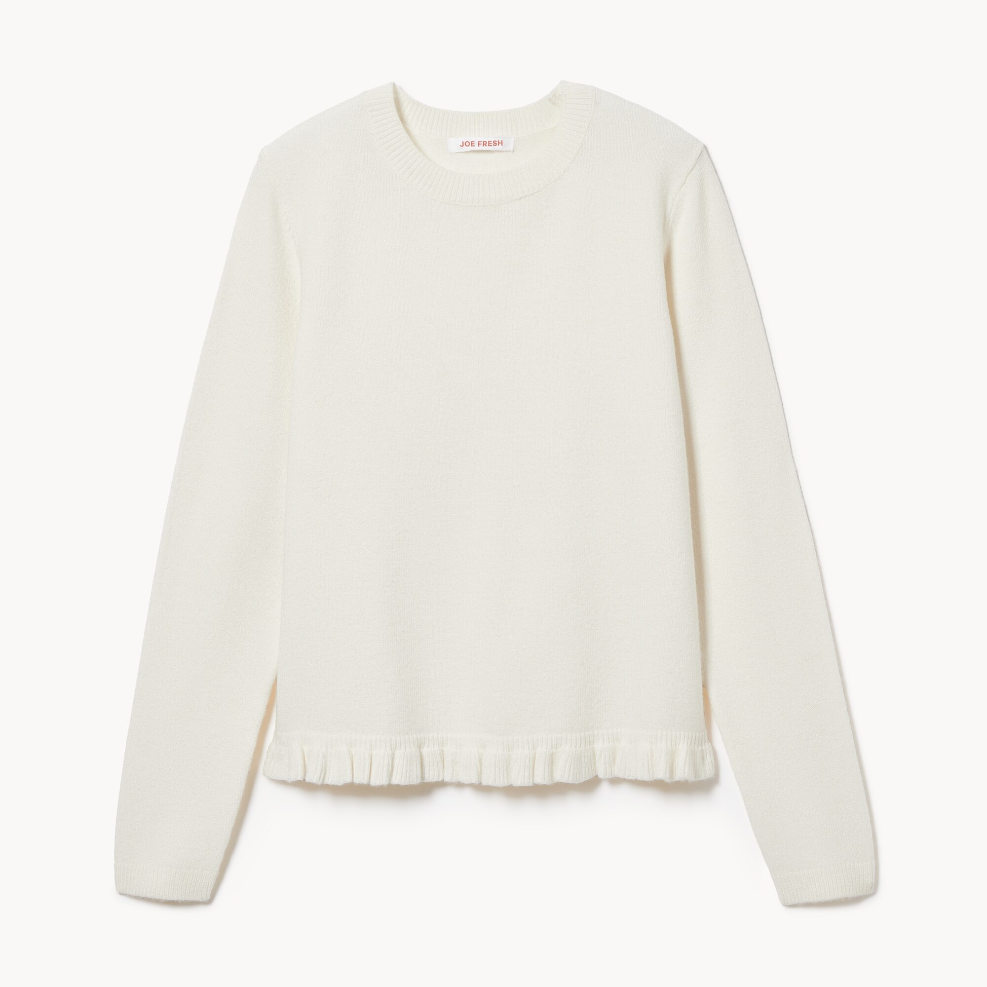 Chandail en tricot avec ourlet à volants