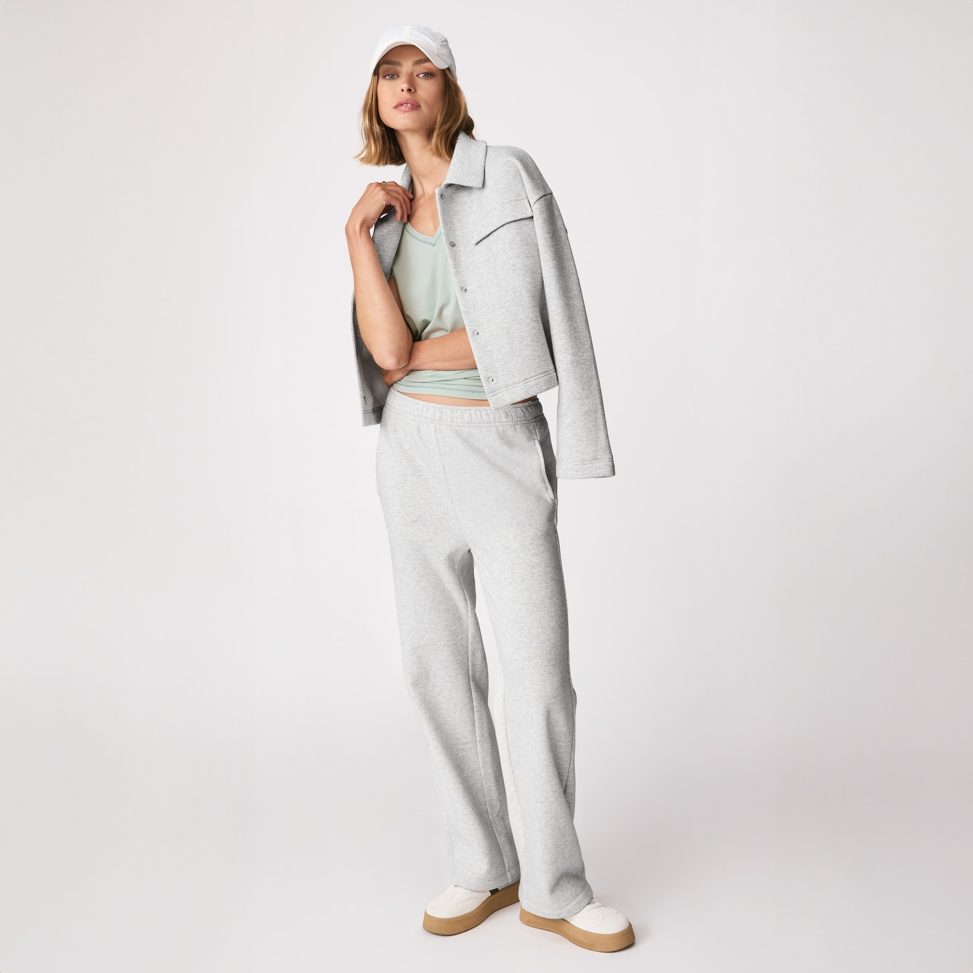 CozyFleece Straight Sweatpant in Grey Mix from Joe Fresh