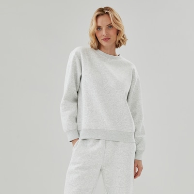 CozyFleece Crewneck Sweatshirt - Grey Mix