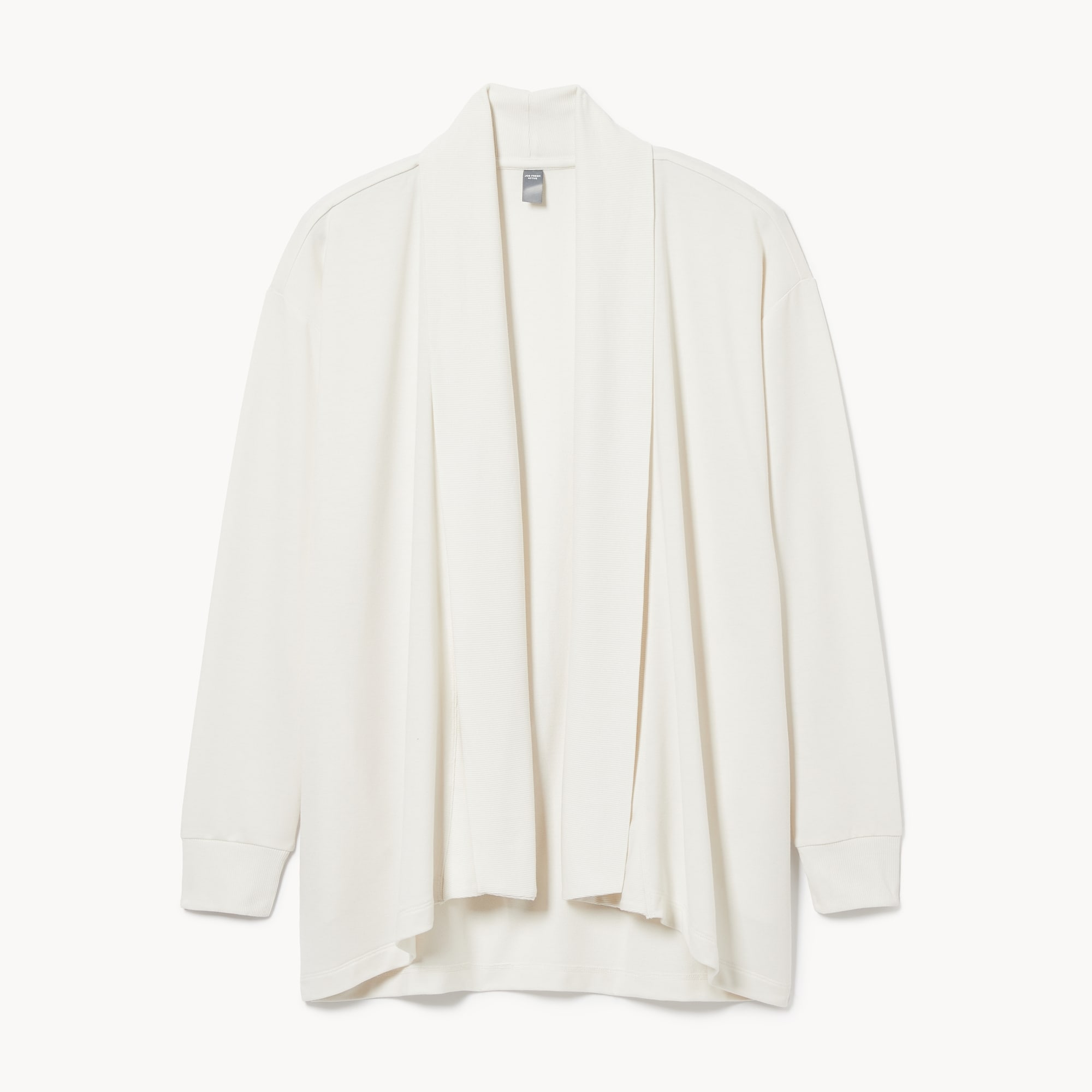 Active Terry Cardigan in Cream from Joe Fresh