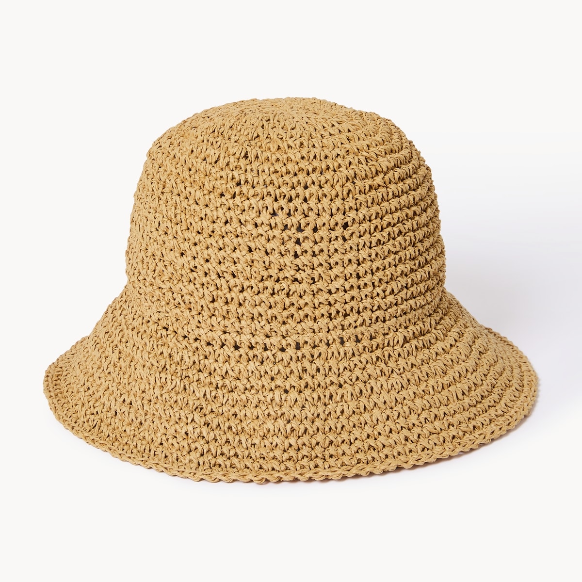 Chapeau cloche en paille compressible - Taupe
