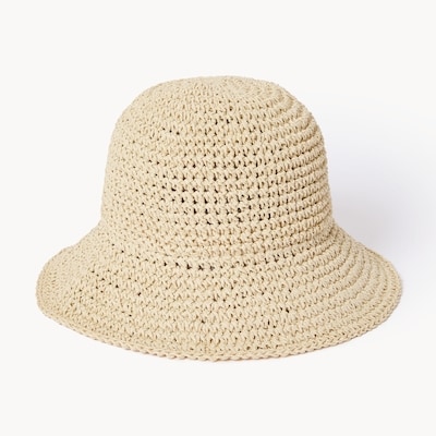 Chapeau cloche compressible en paille - Sable