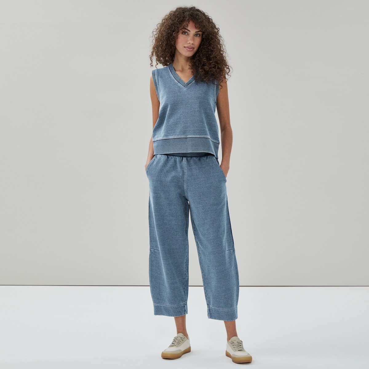 Pantalon de jogging sport  jambe tonneau - Bleu