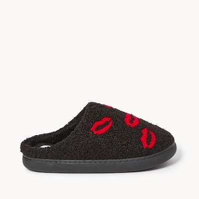 Valentine's Day Slippers - Black