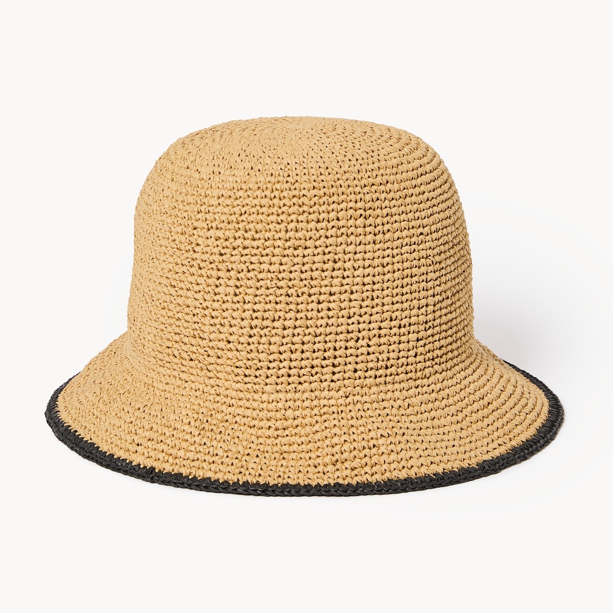Chapeau cloche en paille compressible - Brun