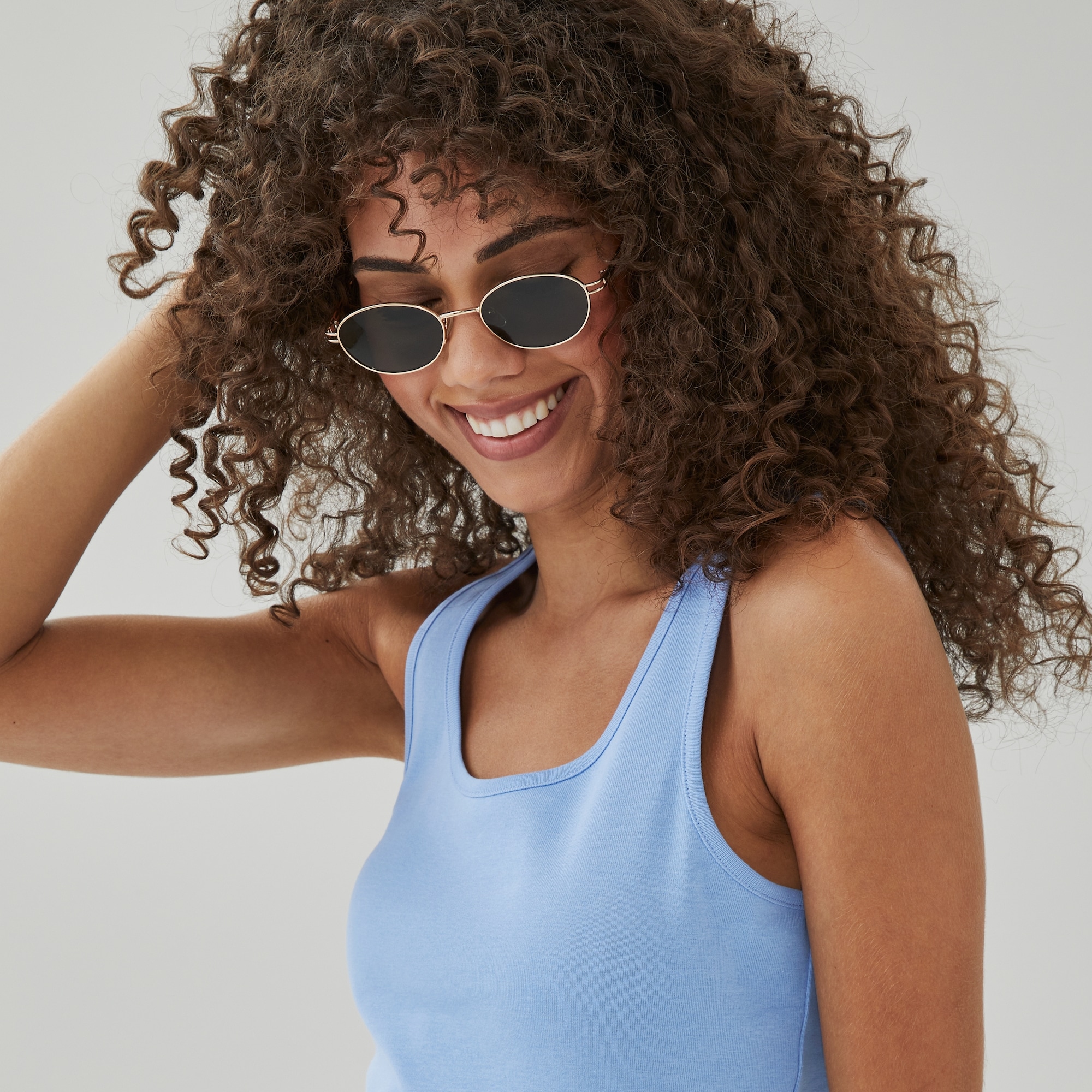 Organic Cotton Essential Tank Top in Blue from Joe Fresh