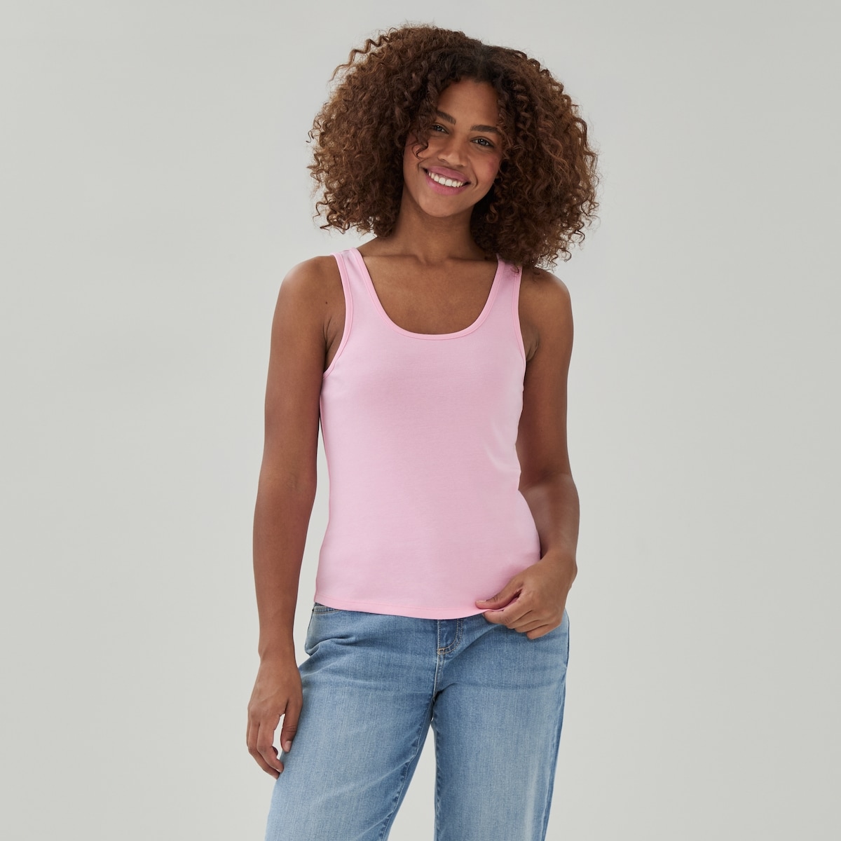 Cami essentielle en coton biologique - Rose