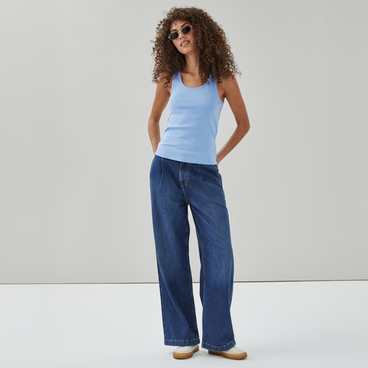 Organic Cotton Essential Tank Top - Blue