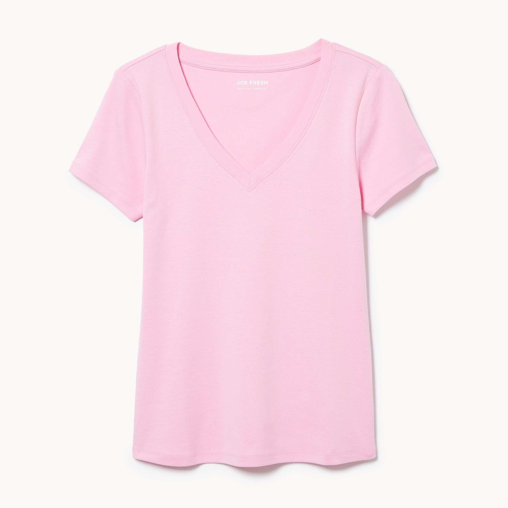 T-shirt essentiel à col en V en coton biologique