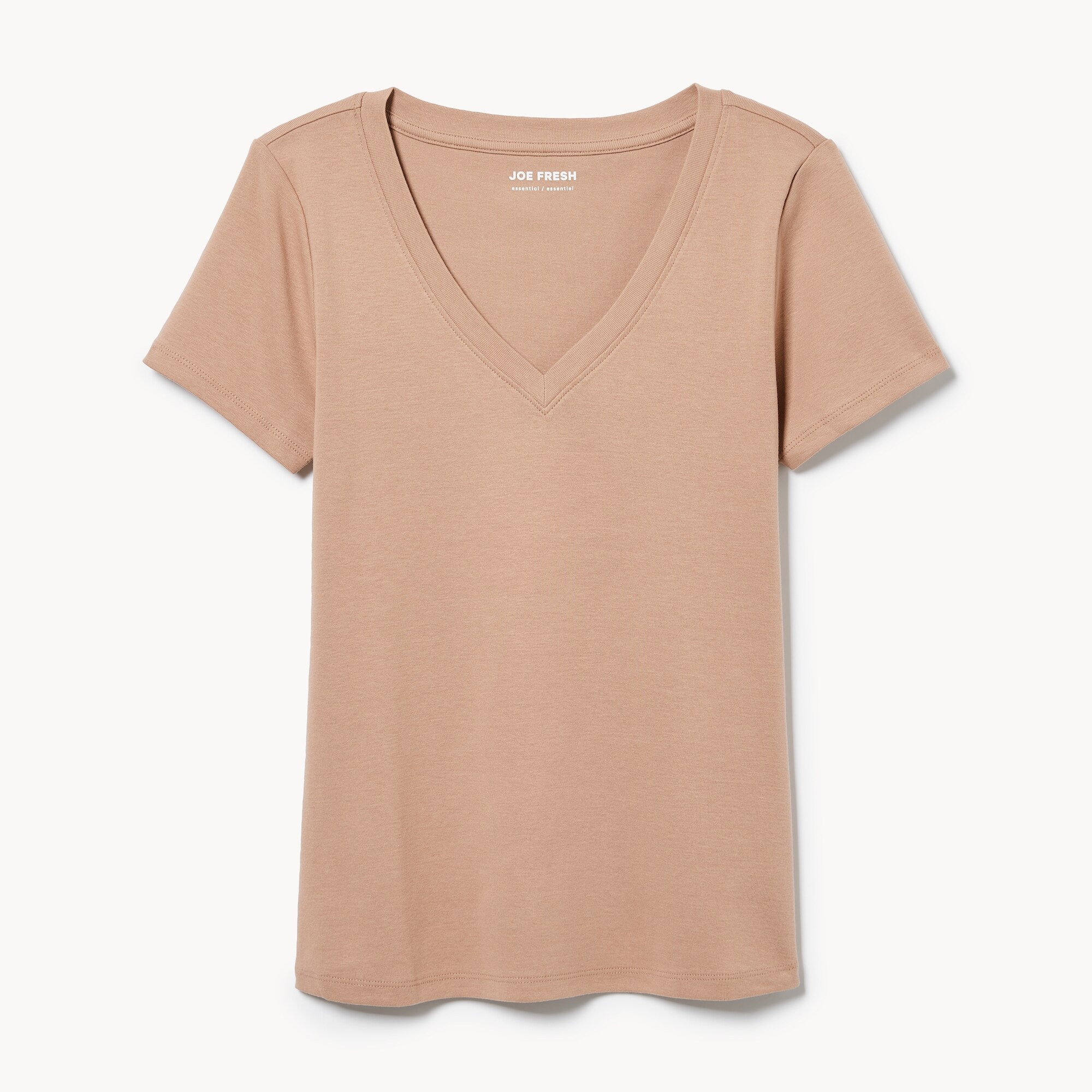 T-shirt essentiel à col en&nbsp;V en coton biologique