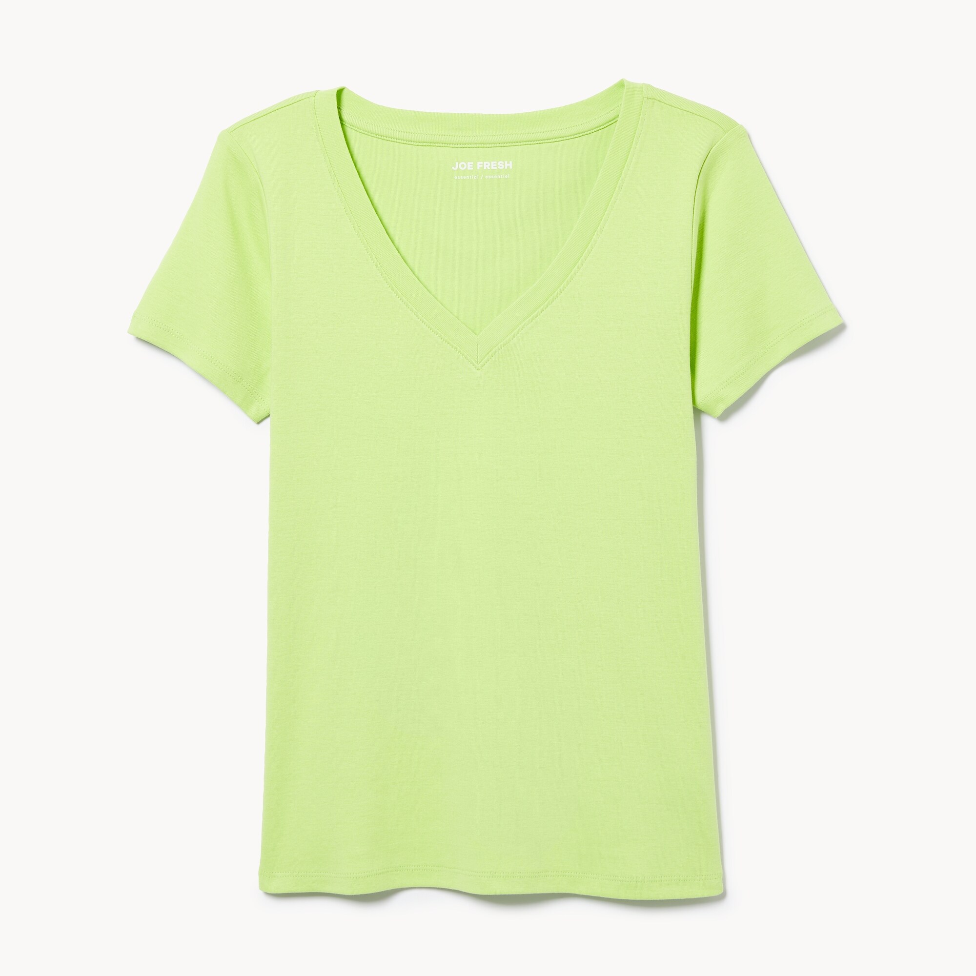 T-shirt essentiel à col en&nbsp;V en coton biologique