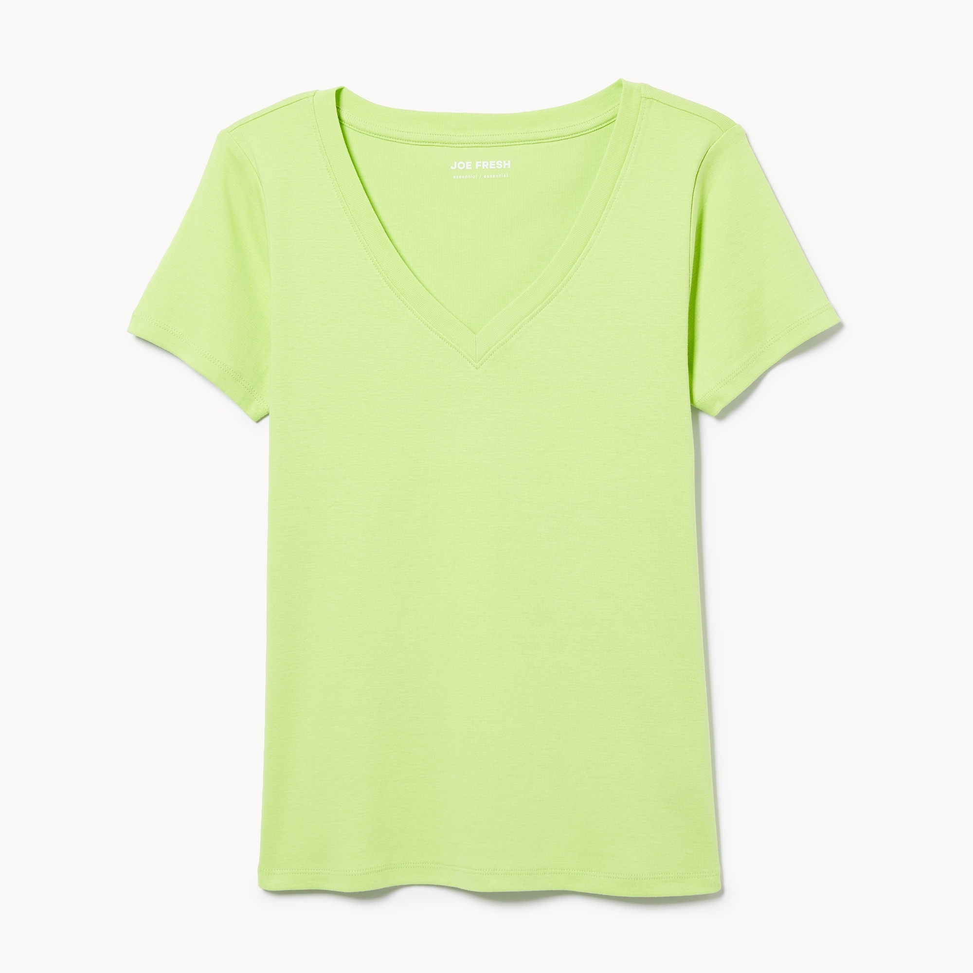 T-shirt essentiel à col en V en coton biologique