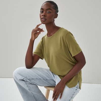 T-shirt ras du cou - Olive