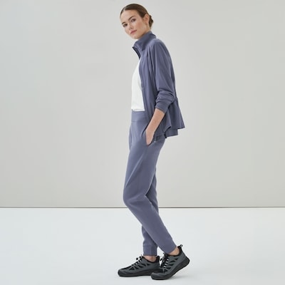 Pantalon de jogging sport en tricot doux - Bleu Foncé