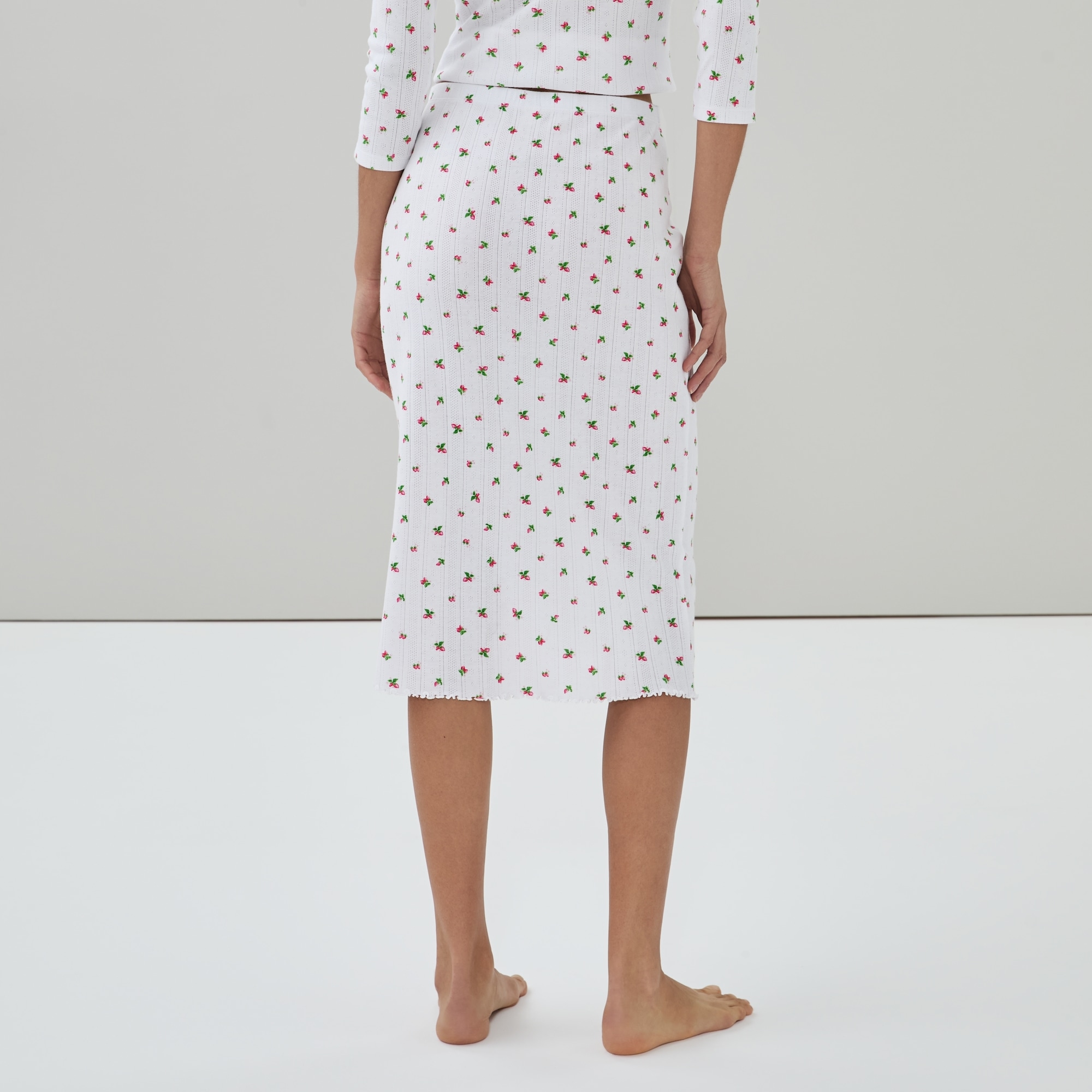 Pointelle Printed Sleep Skirt