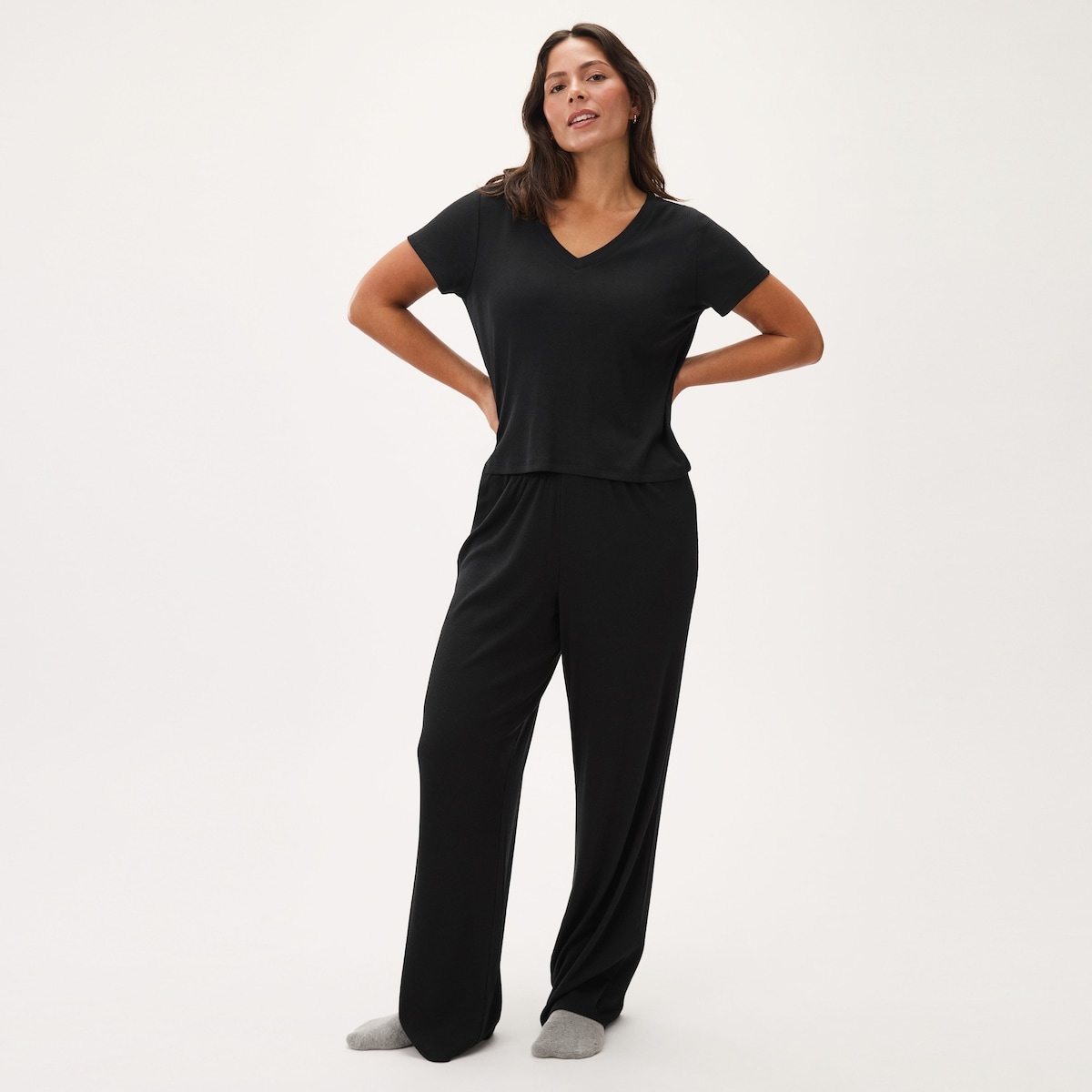 Modal Ribbed Sleep T-Shirt