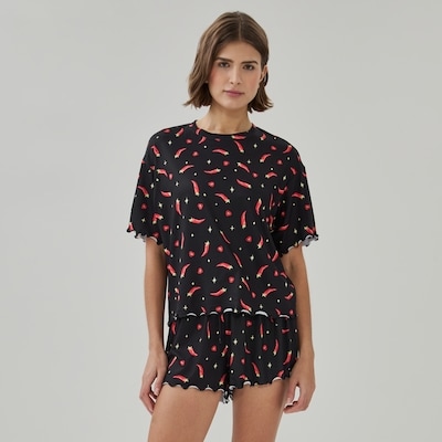 Printed Sleep Set - Black