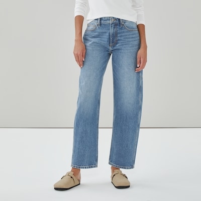 Medium Wash Barrel Leg Jean - Medium Wash