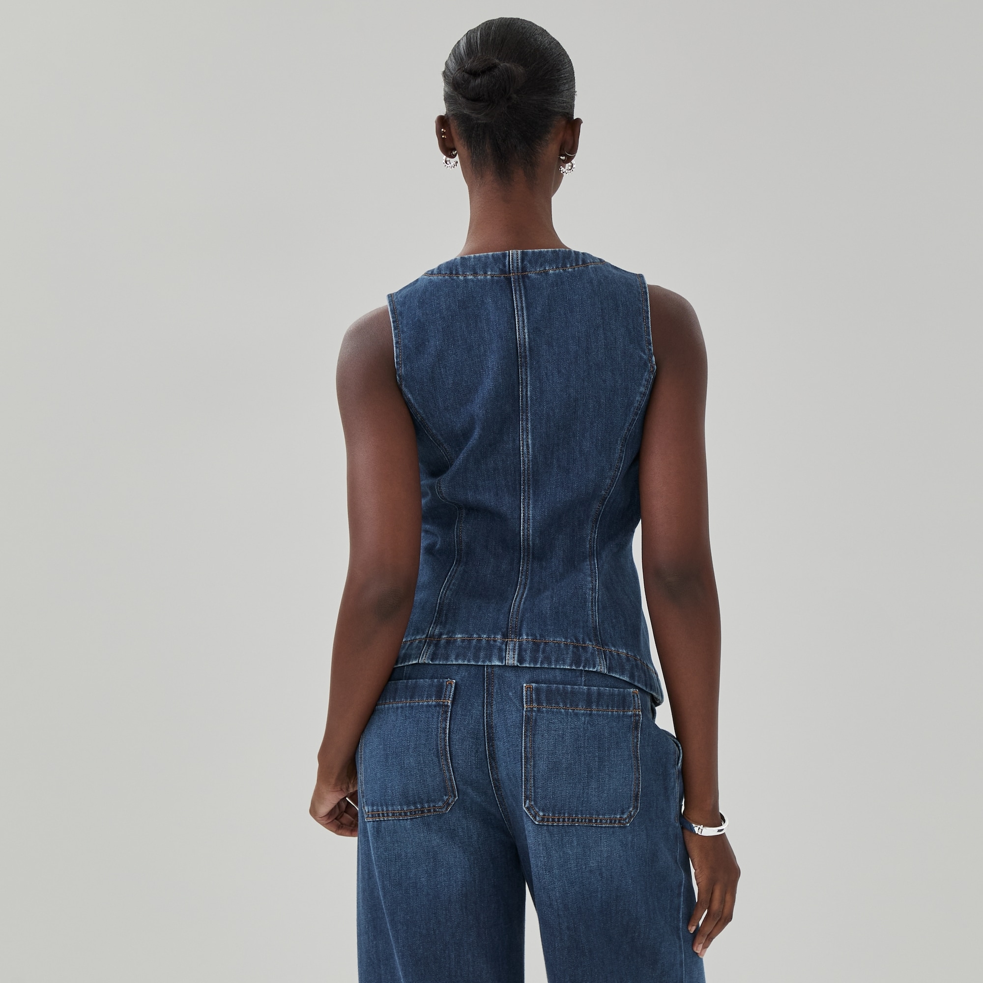 Denim Longline Vest