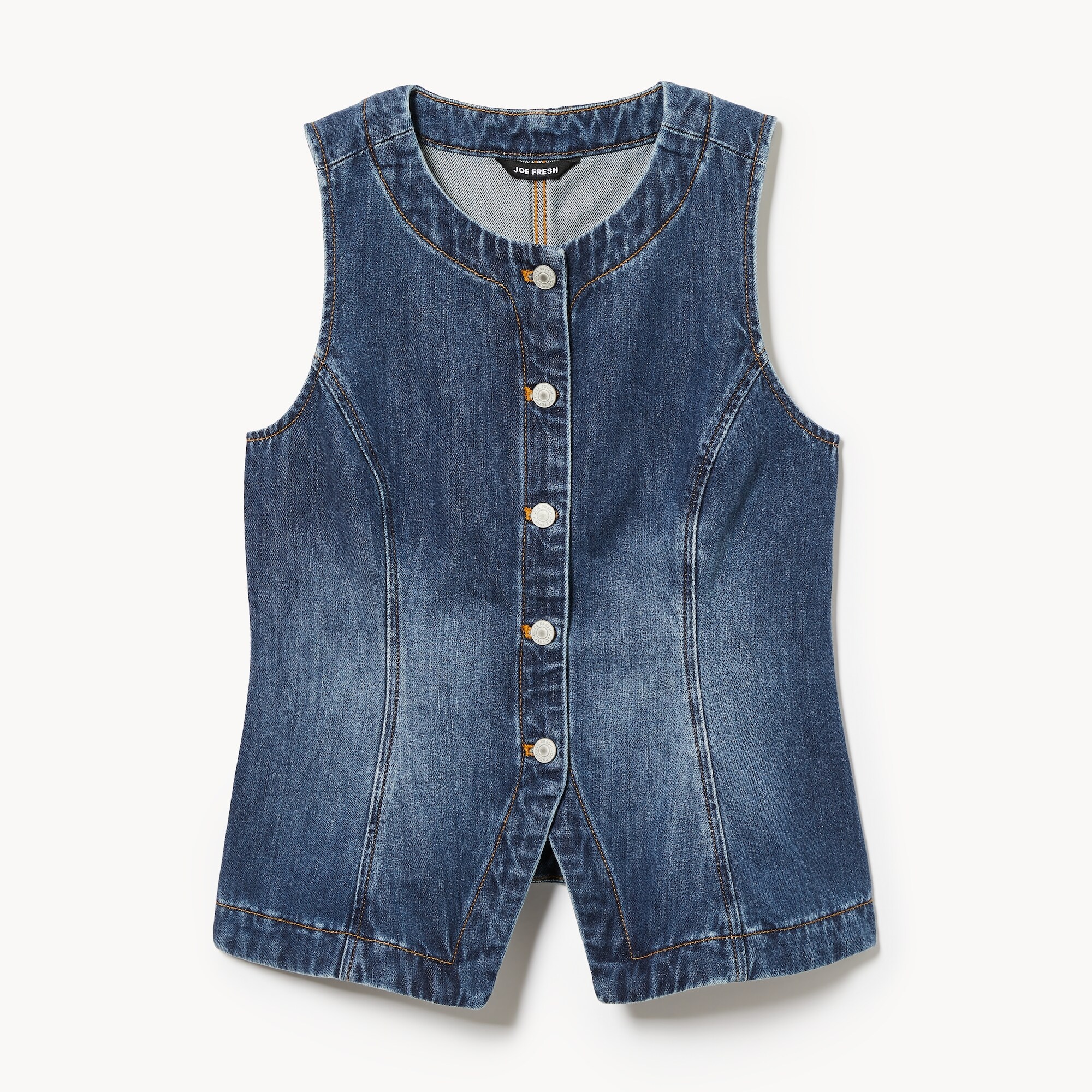 Denim Longline Vest