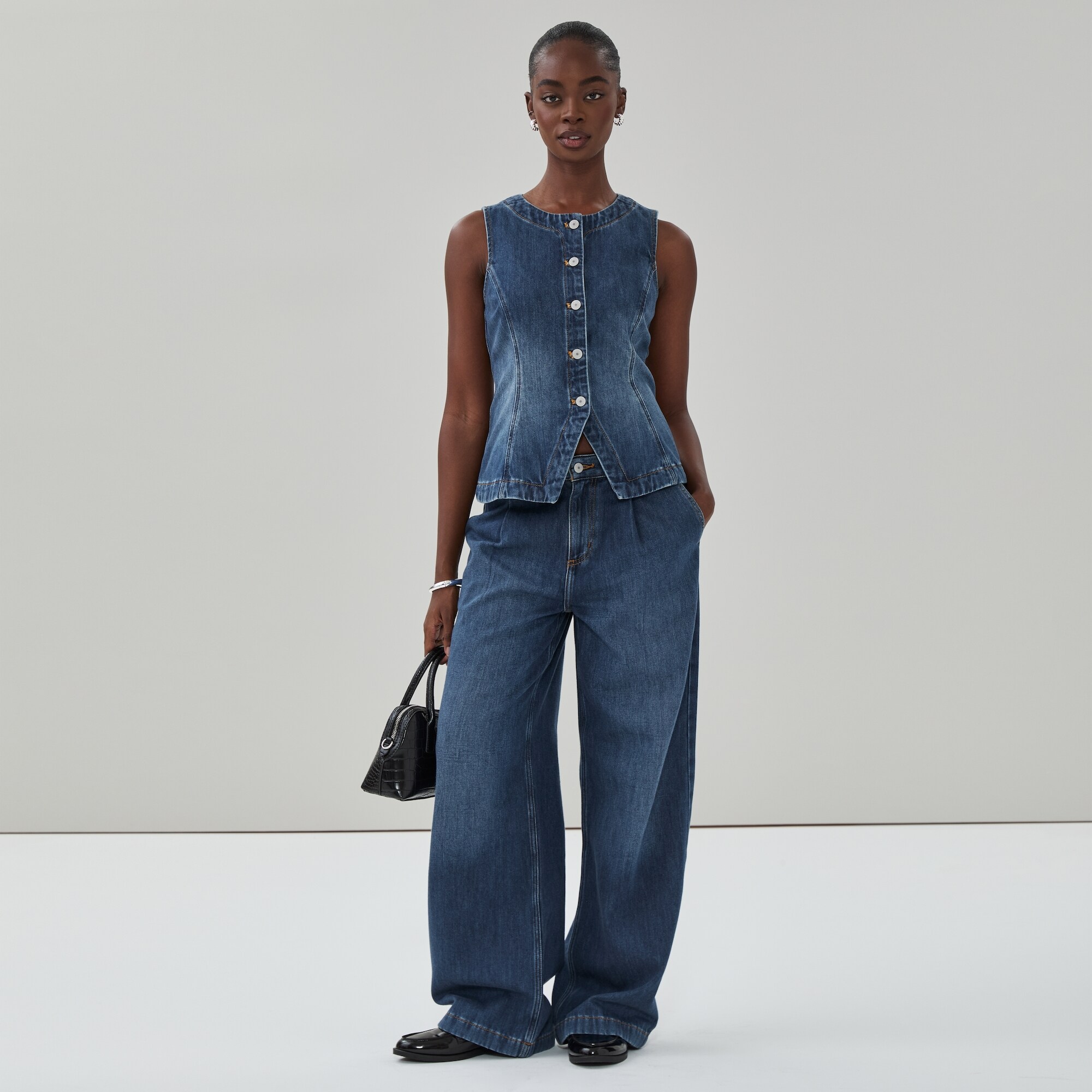 Denim Longline Vest