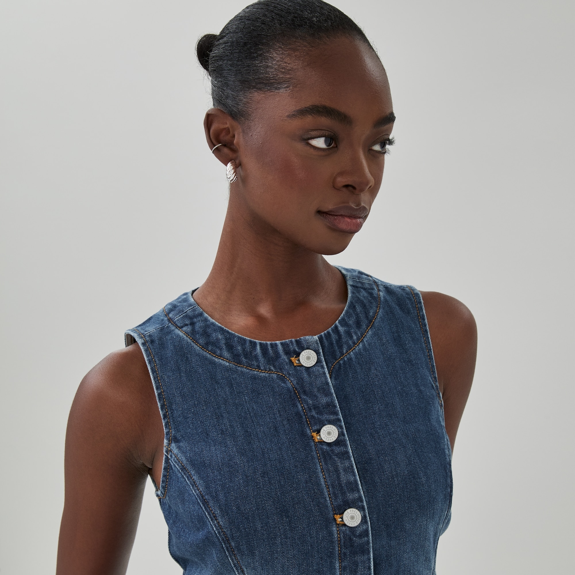Denim Longline Vest