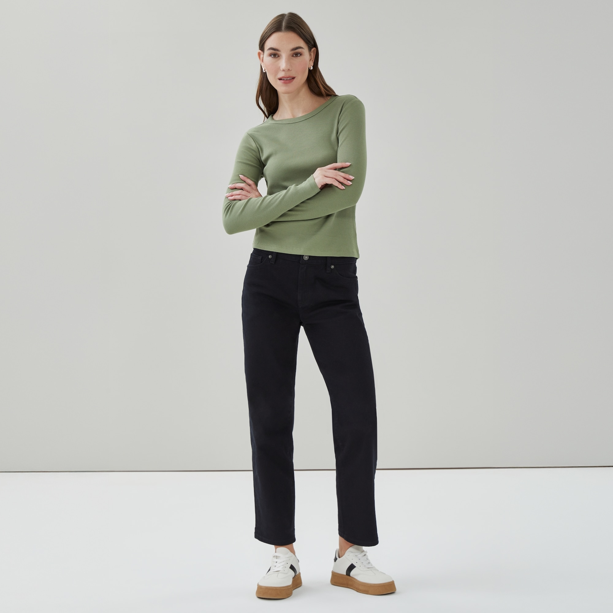 Ribbed Long Sleeve Top