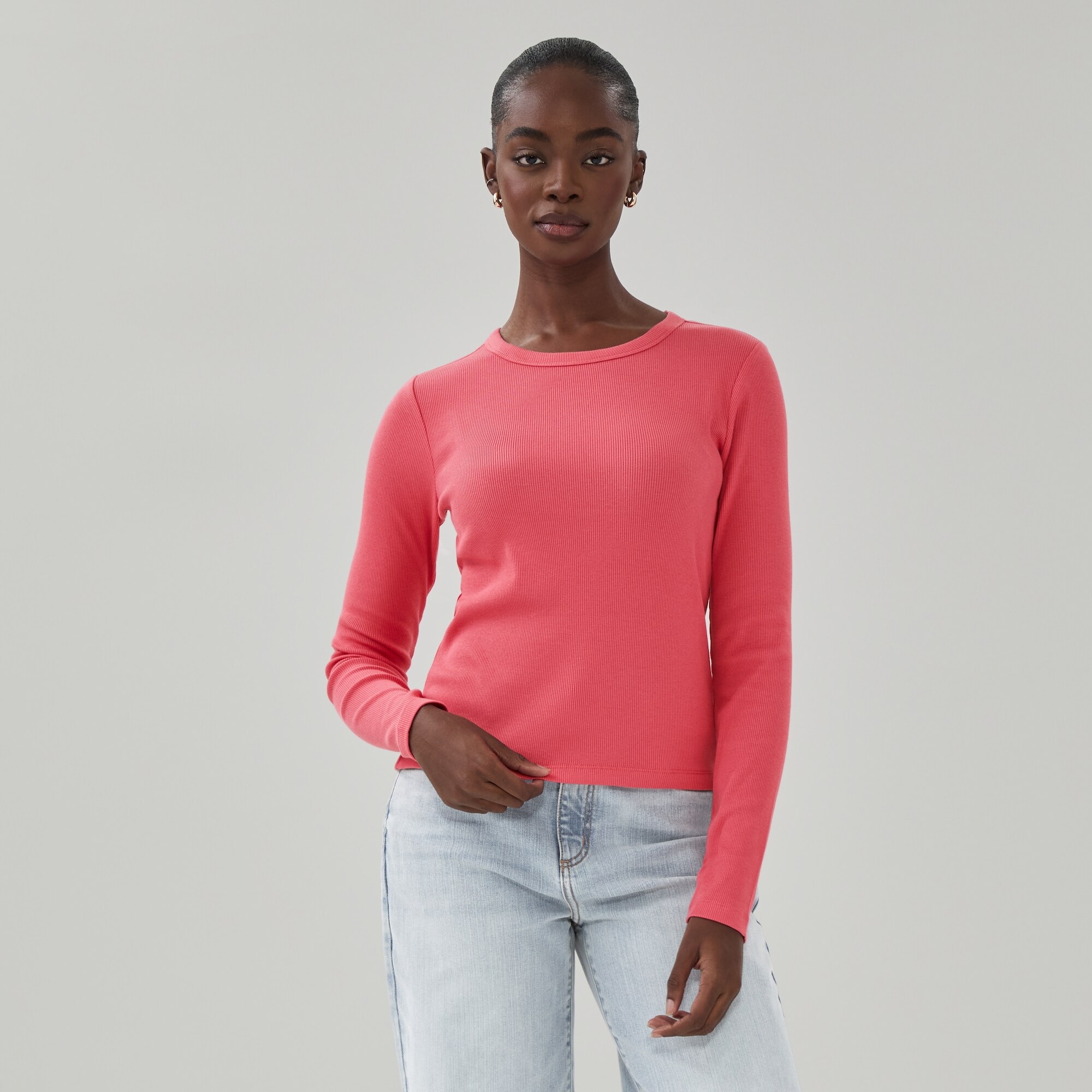 Ribbed Long Sleeve Top