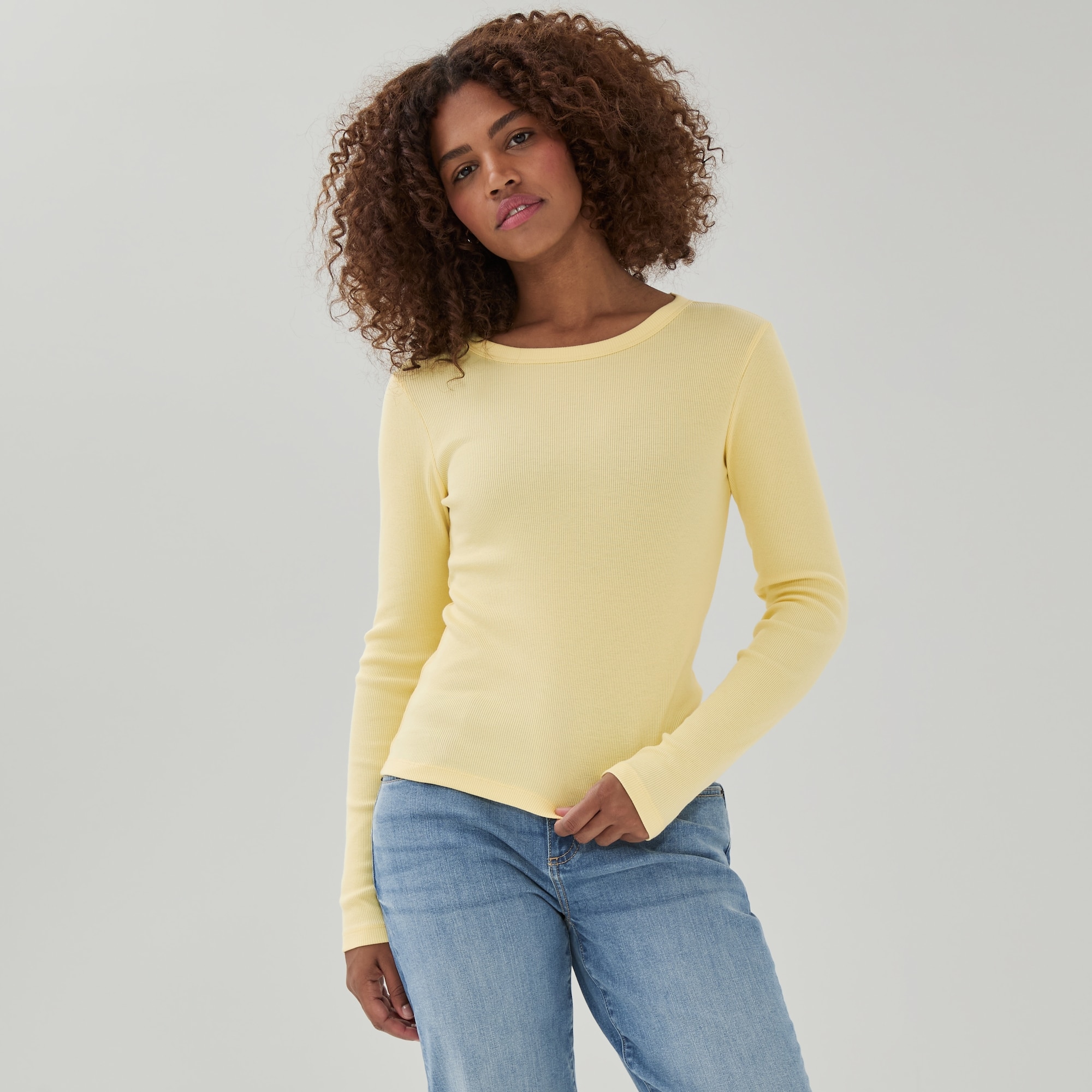 Ribbed Long Sleeve Top