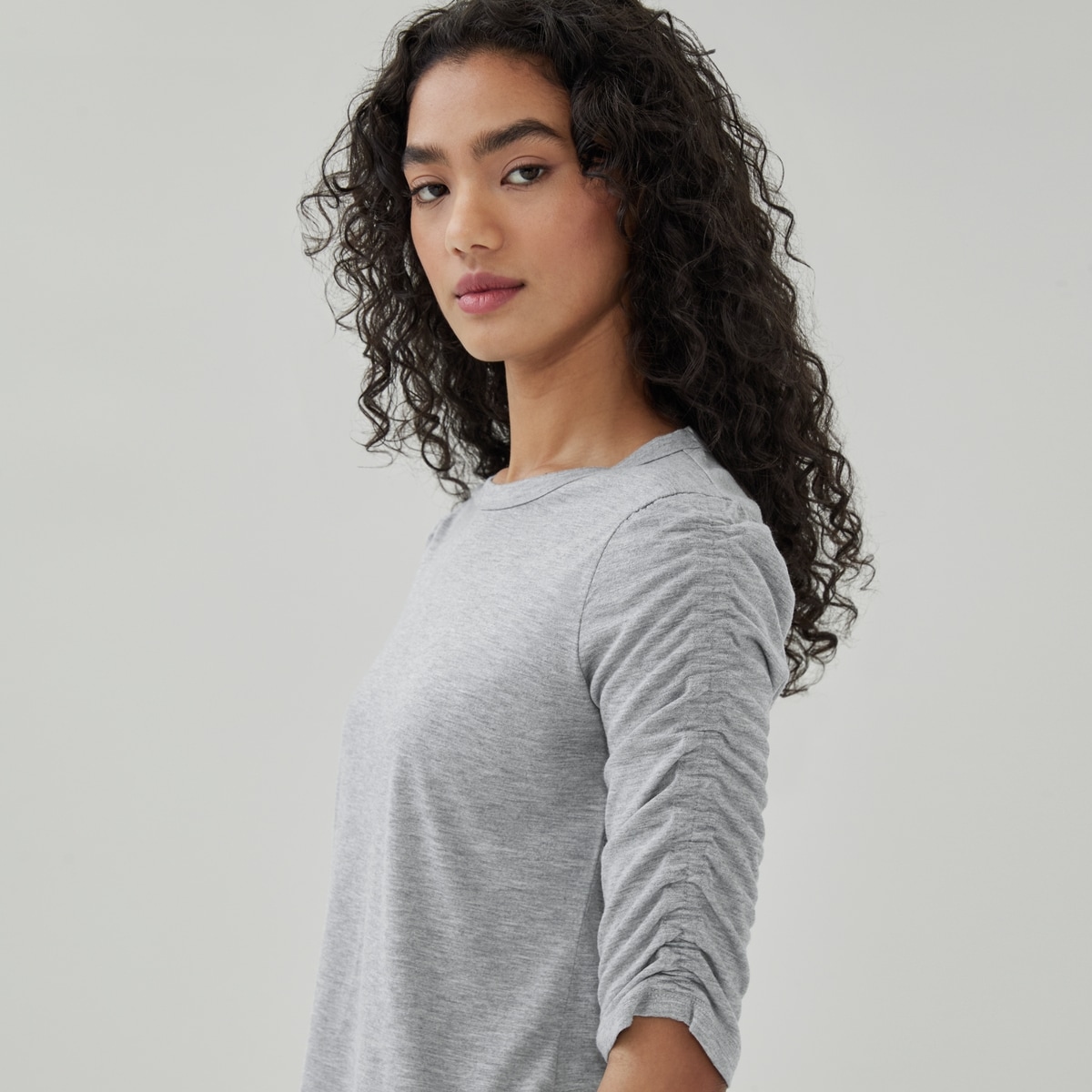 Ruched Sleeve Top