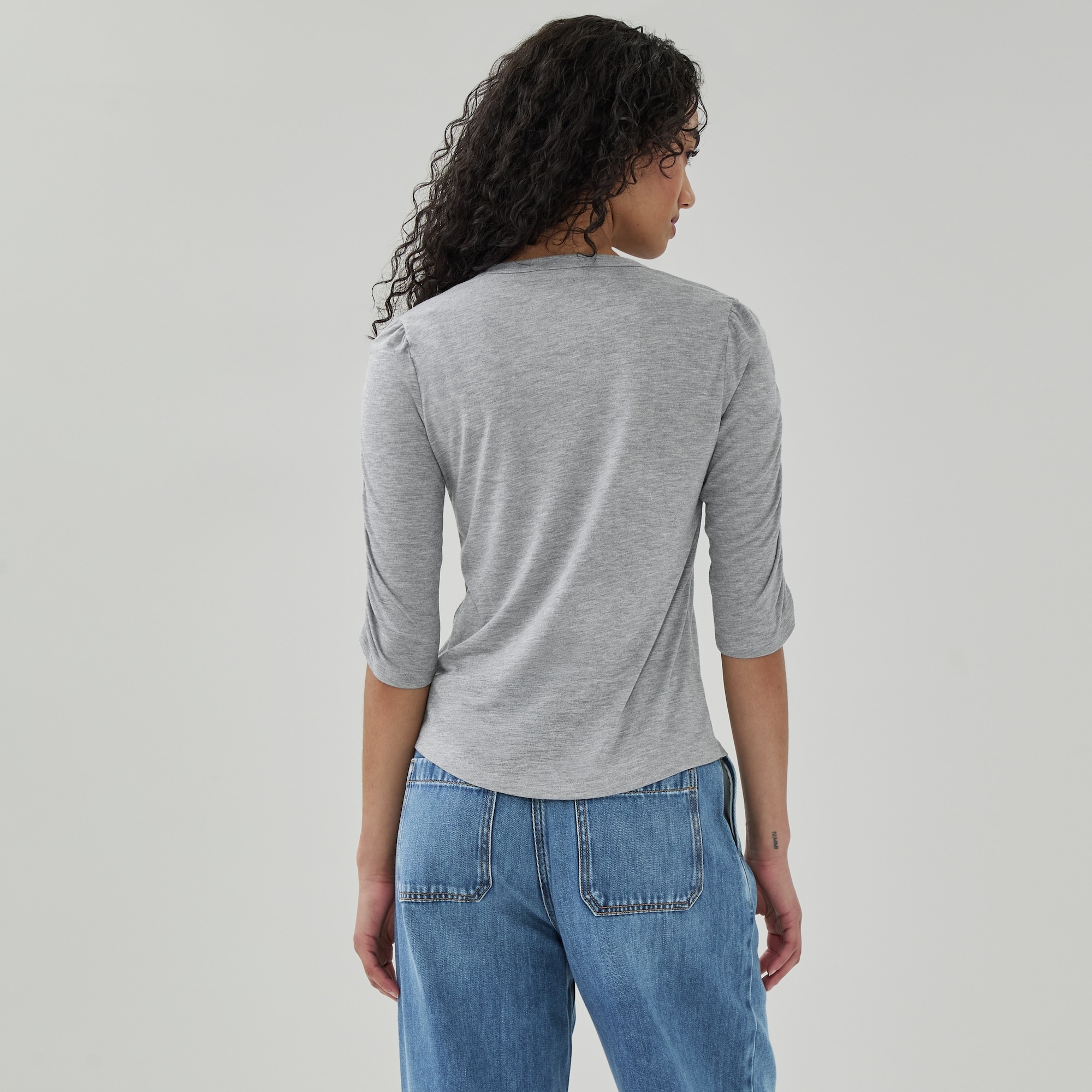 Ruched Sleeve Top