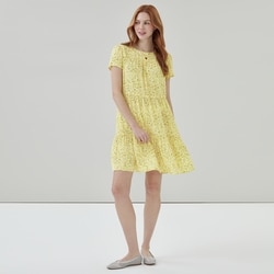 Joe Fresh Printed Short Sleeve Tiered Dress - 1 ea | Dominion