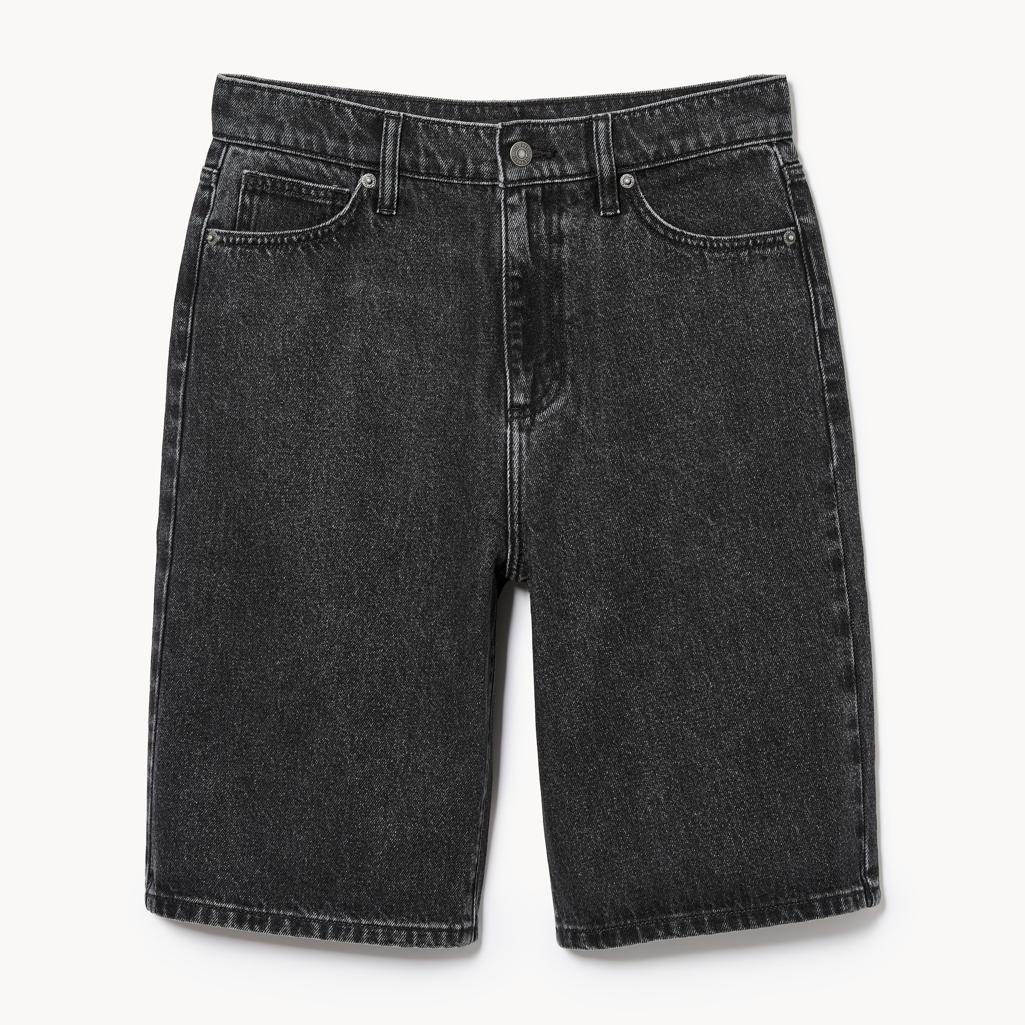 Women+ Dark Wash Baggy Denim Jort in Black from Joe Fresh