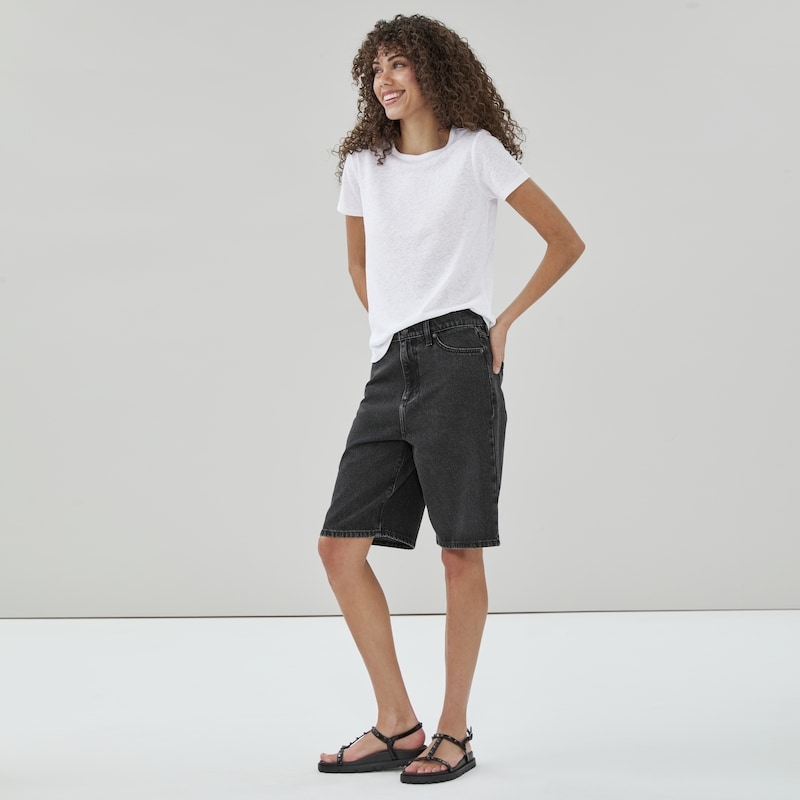 パンツ SPECIAL GUEST Baggy Denim Shorts Joe Fresh Dark Wash Baggy Denim Short - 1 ea | Atlantic Superstore