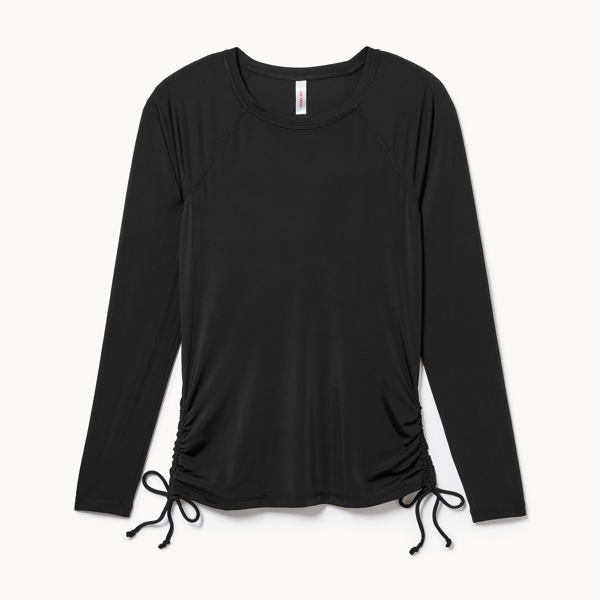 Women+ Side Tie Rash Guard in Black from Joe Fresh