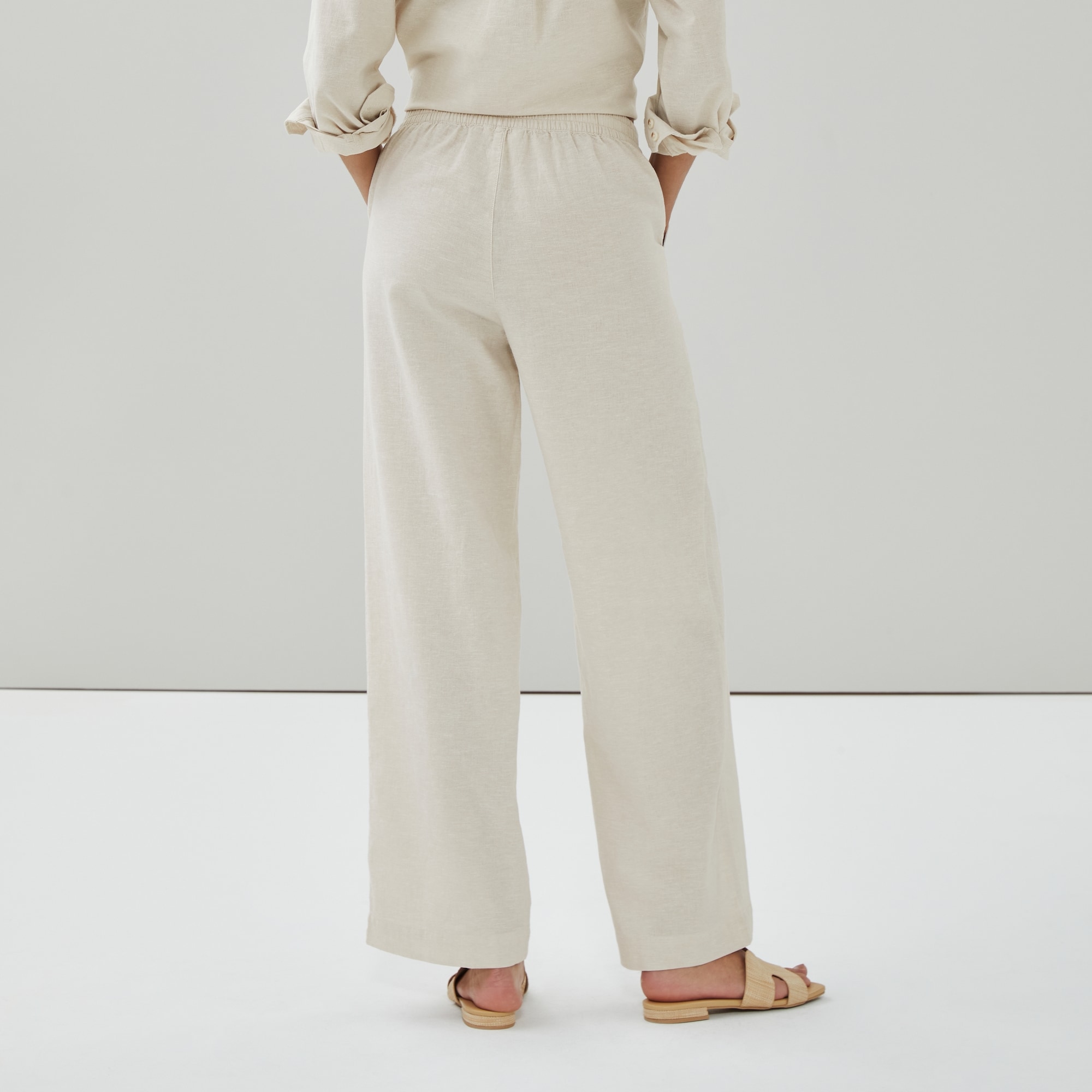Linen Cotton Wide Leg Pant