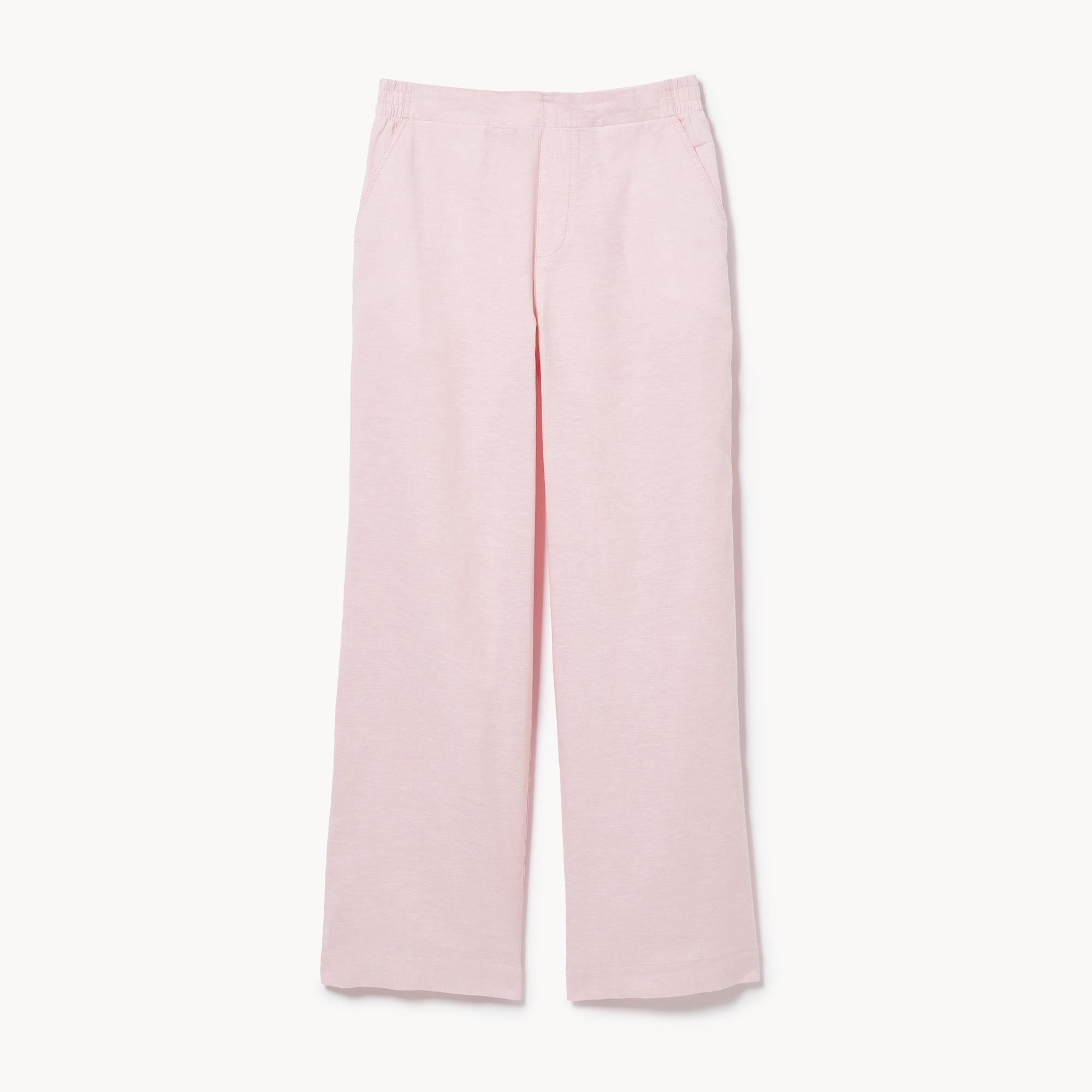 Linen Cotton Wide Leg Pant in Light Pink Mix from Joe Fresh
