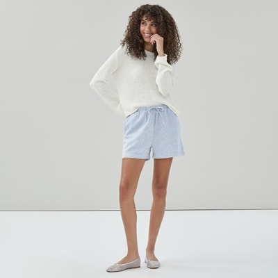Joe Fresh Short rayé sans attache en lin et coton 1 ea, 29,00 $/1ch