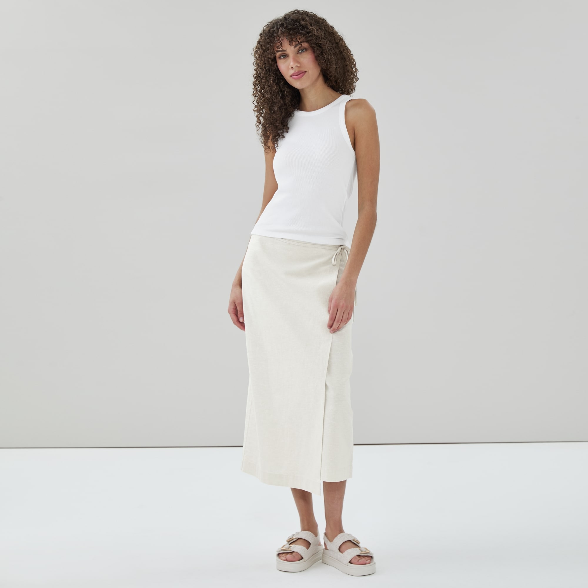 yoli cotton tight skirt オフホワイト Yoli / Cotton tight skirt / O