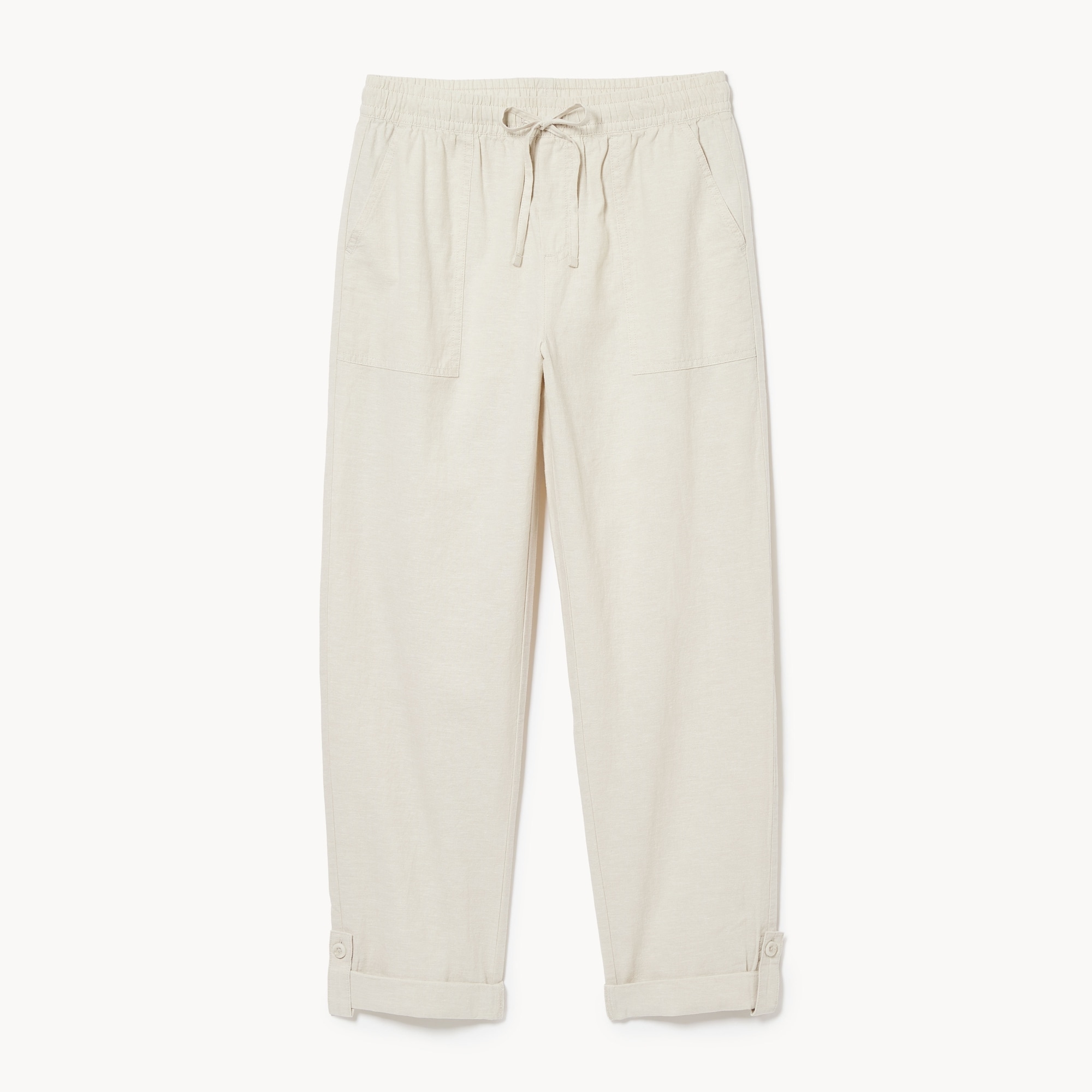 Linen Cotton Roll Cuff Pant in Linen from Joe Fresh