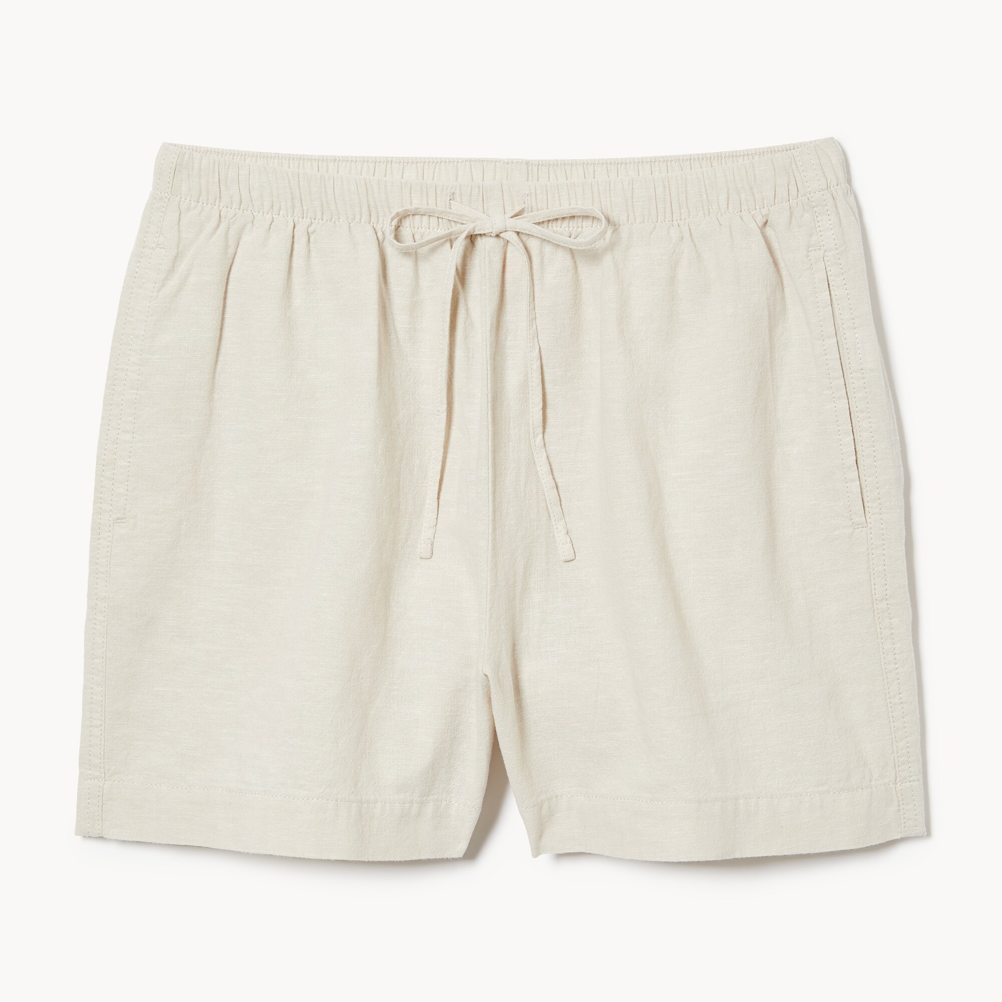 Short sans attache en lin et coton