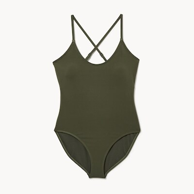 Maillot De Bain Une Pièce Femme Dos Croisé Vert Taille M - Neuf Avec étiquettes - Sans Marque